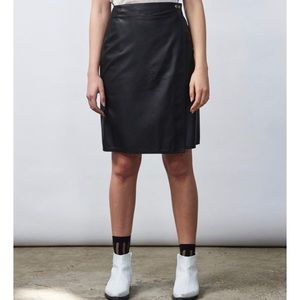 Shaina Mote Leather Wrap Skirt